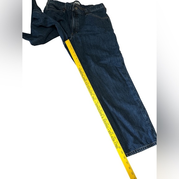 Carhartt Mens Relaxed Fit Straight Flannel-Lined Mid Rise 5-Pocket Jeans 38 x 30 - Picture 10 of 14